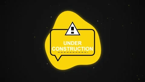 Under construction text 4K Animated Stock Footage 336160113