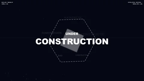 Under construction text digital display Stock Footage 336160118