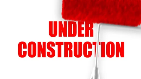 Under Construction Text - Roller Painting (Loop with Matte) Video stock 1008826