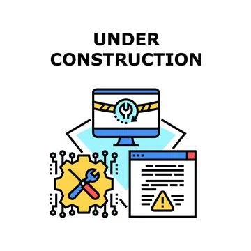 Under Construction Vector Concept Illustration Stock Illustration