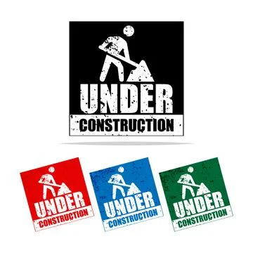 Under Construction Vector Icon or Symbol. Vector Illustration Stock Illustration