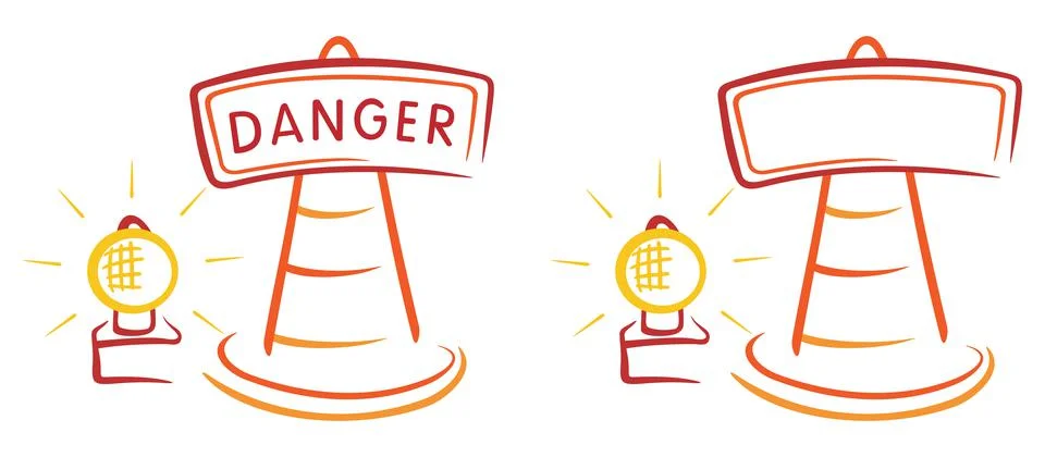 Under construction warning Stock Illustration