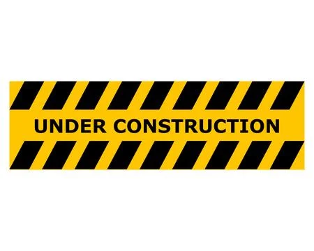 Under Construction Warning Road Barrier Isolated Vector Stock Illustration