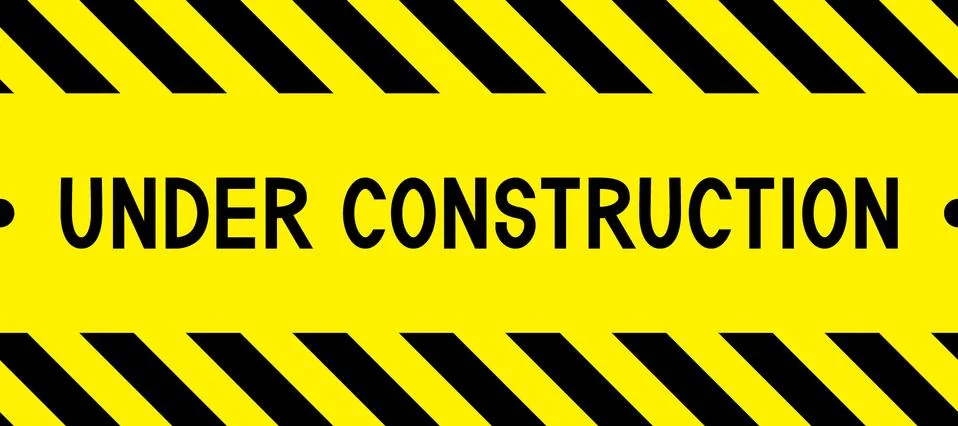 Under construction. Warning tape. Stock Illustration