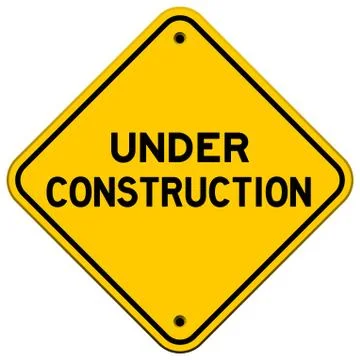 Under Construction Yellow Sign Stock Illustration