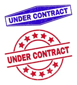 UNDER CONTRACT Corroded Stamps in Circle and Hexagon Forms Stock Illustration
