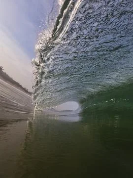 Under the Curl: Inside the Wave Stock Photos