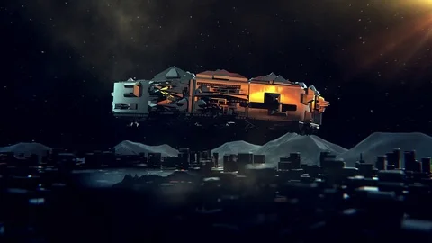 Under dark unknown city Stock Footage 73214288