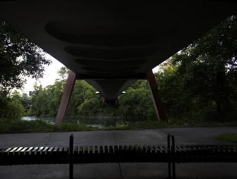 Under the defazio bridge Stock Photos