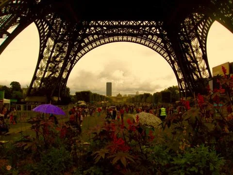 Under the Eiffel Tower Stock Photos