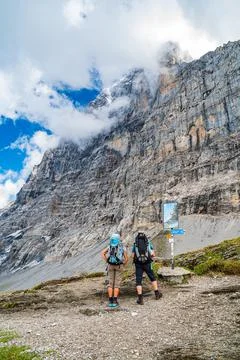 Under the Eiger Norh Side Stock Photos
