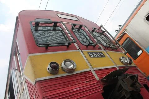 From Under The Electric Train Stock Photos