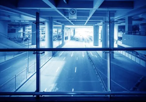 Under elevated road Stock Photos