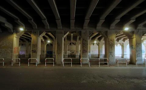 Under the empty bridge, Stock Photos