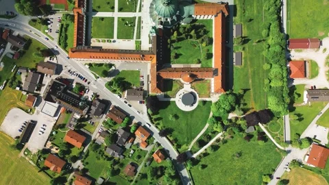 Under the Ettal Abbey Stock Footage 246712477
