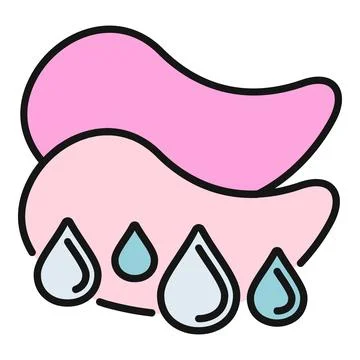 Under eye patch hydrating dripping drops icon Stock Illustration