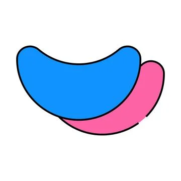 Under-eye patches accessory icon color illustration Stock Illustration