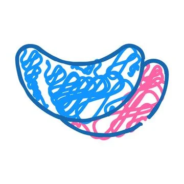 Under-eye patches accessory icon doodle illustration Stock Illustration