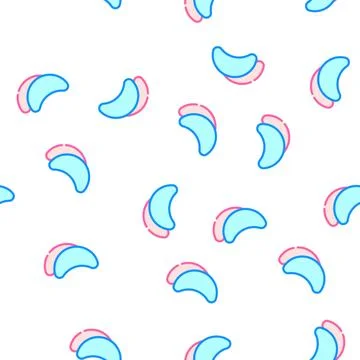 Under-eye patches accessory vector seamless pattern Illustrazione stock