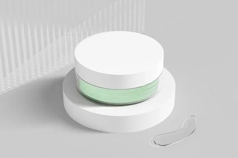 Under Eye Patches packaging mockup, Hydrogel eye mask Ilustración de archivo