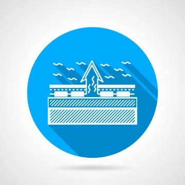 Under floor heating flat vector icon Illustrazione stock