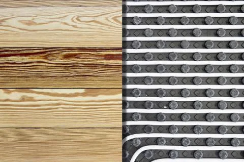 Under floor heating system Foto stock