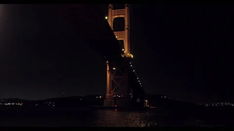 Under Golden Gate Bridge Stock Footage 145433176