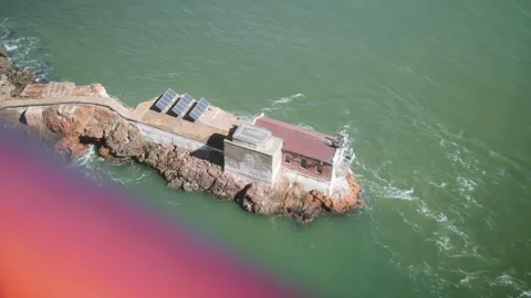 Under Golden Gate Bridge Stock Footage 246879946