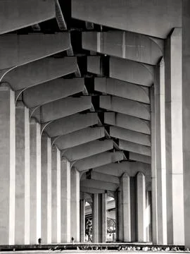 Under a highway bridge Stock Photos