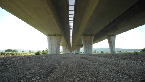 Under highway overpass glide forward Video stock 157365349