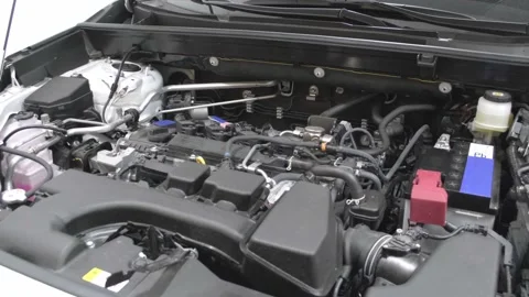Under the hood of the car Stock Footage 300561732
