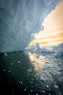 Under an Ice Drift Stock Photos
