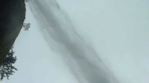 Under Large Waterfall 3 Stock Footage 874643