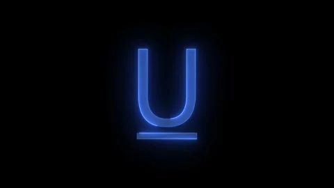 Under line stroke icon glowing neon animation Stock Footage 289522828