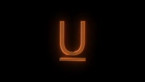 Under line stroke icon glowing neon animation Stock Footage 289522834