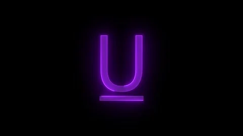 Under line stroke icon glowing neon animation Stock Footage 289522887