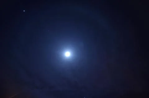 Under lunar hypnosis Stock Photos