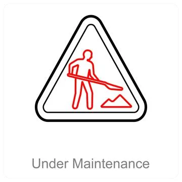 Under Maintenance and construction icon concept Stock Illustration