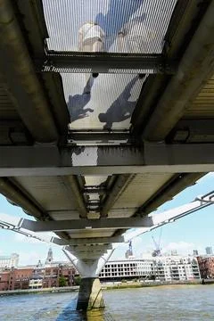 Under Millennium Bridge Stock Photos