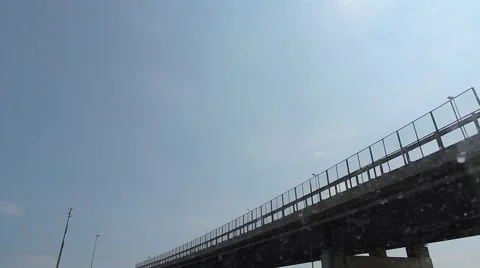 Under motorway brige Stock Footage 50900962