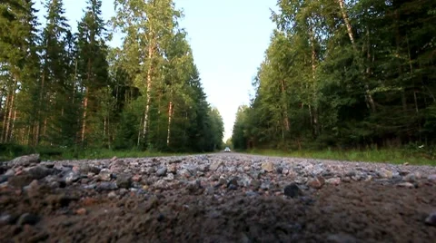 Under the moving car Stock Footage 8519607