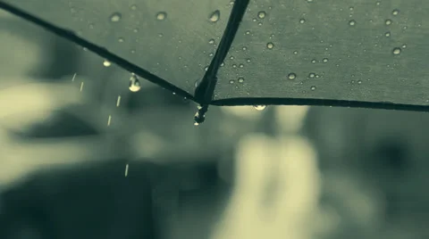Under My Umbrella During Rain In City HD Stock Footage 38575775