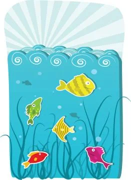 Under the ocean Stock Illustration