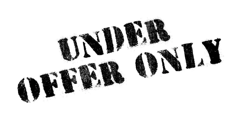 Under Offer Only rubber stamp Stock Illustration