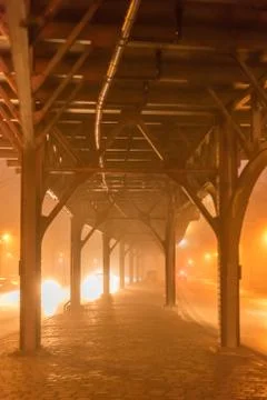 Under a old elevated railway Stock Photos