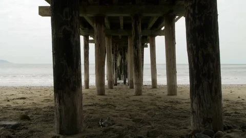 Under a Pier California Video stock 75892682