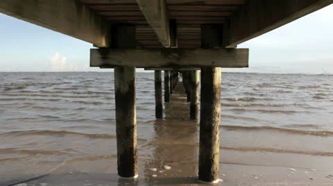 Under the pier Stock Footage 22606248