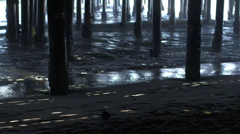 Under the pier Stock Footage 32193883