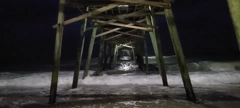 Under A Pier Stock Footage 144686375