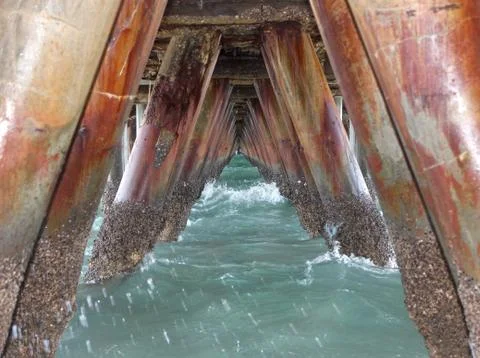 Under pier Stock Photos